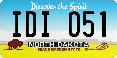 ND license plate IDI051