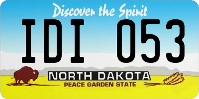ND license plate IDI053