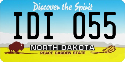 ND license plate IDI055
