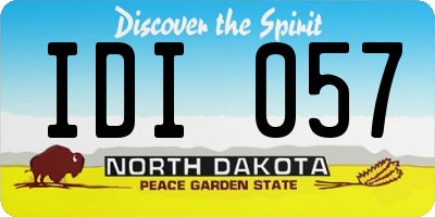 ND license plate IDI057
