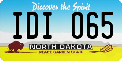ND license plate IDI065