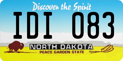 ND license plate IDI083