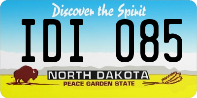 ND license plate IDI085