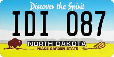 ND license plate IDI087