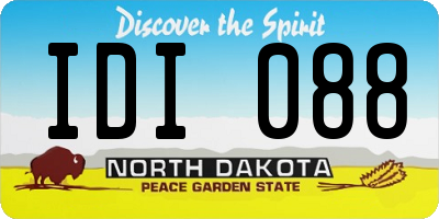 ND license plate IDI088