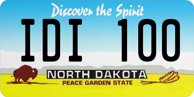 ND license plate IDI100