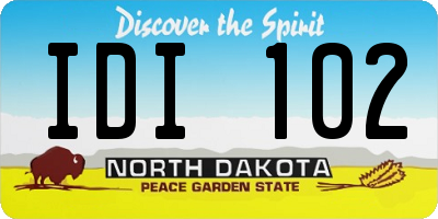 ND license plate IDI102