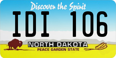 ND license plate IDI106