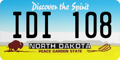 ND license plate IDI108