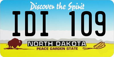 ND license plate IDI109