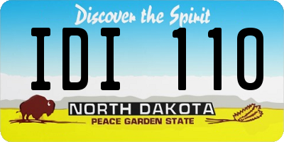 ND license plate IDI110