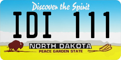 ND license plate IDI111