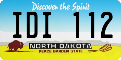 ND license plate IDI112