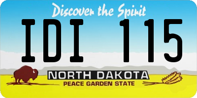 ND license plate IDI115