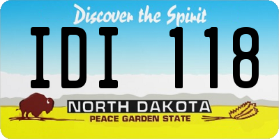 ND license plate IDI118