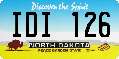 ND license plate IDI126