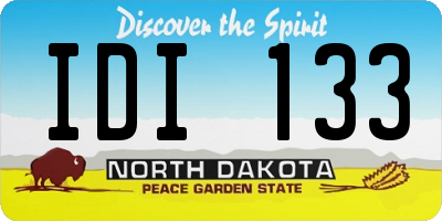 ND license plate IDI133