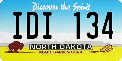 ND license plate IDI134