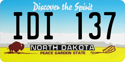ND license plate IDI137