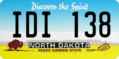 ND license plate IDI138