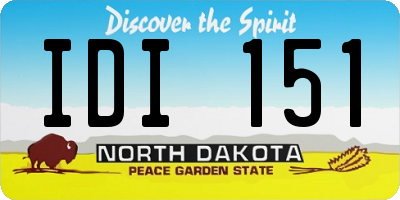 ND license plate IDI151