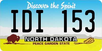 ND license plate IDI153