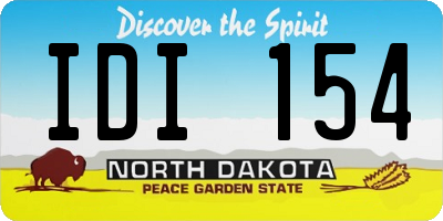 ND license plate IDI154