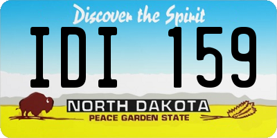 ND license plate IDI159