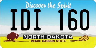 ND license plate IDI160