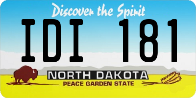 ND license plate IDI181