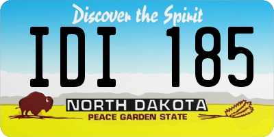 ND license plate IDI185