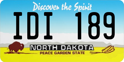 ND license plate IDI189