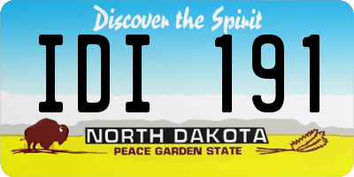 ND license plate IDI191