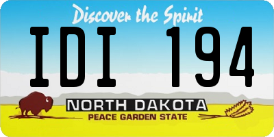 ND license plate IDI194