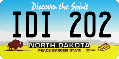 ND license plate IDI202