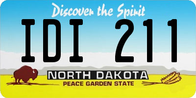 ND license plate IDI211