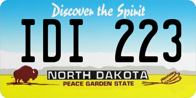 ND license plate IDI223