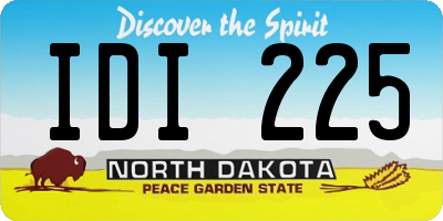 ND license plate IDI225