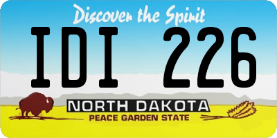 ND license plate IDI226