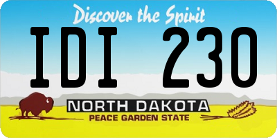 ND license plate IDI230