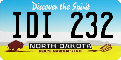 ND license plate IDI232