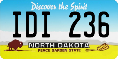 ND license plate IDI236