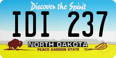 ND license plate IDI237