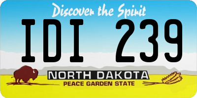 ND license plate IDI239