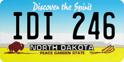 ND license plate IDI246