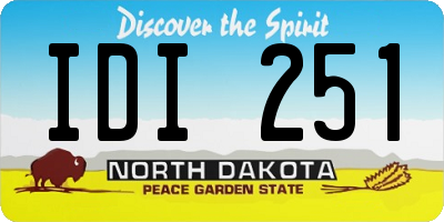 ND license plate IDI251