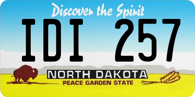 ND license plate IDI257