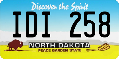 ND license plate IDI258