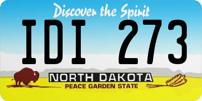 ND license plate IDI273