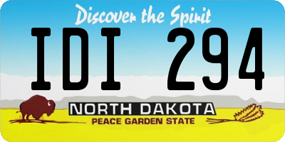 ND license plate IDI294